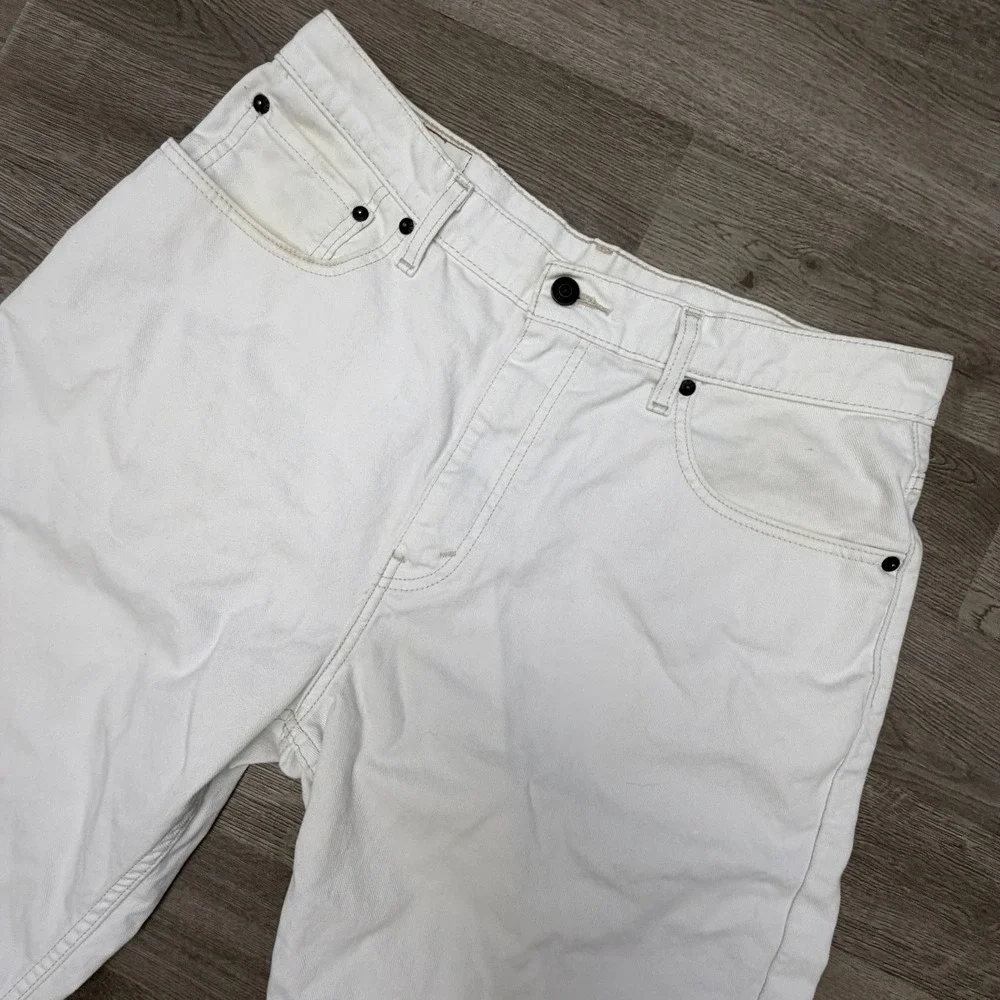 Levi's 569 Loose Fit Denim Shorts Men's 33 White Relaxed Casual Jean Cotton